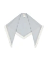 Alysi Crème Woman Scarf Light Grey Size - Virgin Wool, Elastane