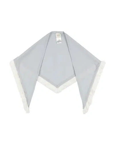 Alysi Crème Woman Scarf Light Grey Size - Virgin Wool, Elastane