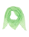 Alysi Crème Woman Scarf Lime Green Size - Viscose, Polyester In Green