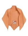 Alysi Crème Woman Scarf Tan Size 4 Modal, Polyester In Brown