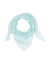 Alysi Crème Woman Scarf Turquoise Size - Viscose, Polyester In Blue