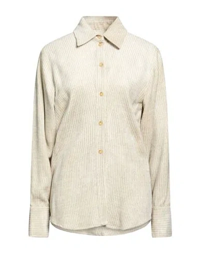 Alysi Crème Woman Shirt Beige Size 6 Viscose In Multi