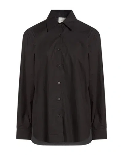 Alysi Crème Woman Shirt Black Size 8 Cotton