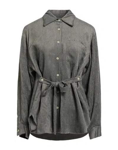 Alysi Crème Woman Shirt Grey Size 6 Viscose