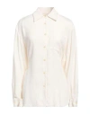 Alysi Crème Woman Shirt Off White Size 6 Viscose