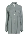 Alysi Crème Woman Shirt Sage Green Size 6 Viscose In Green