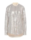 Alysi Crème Woman Shirt Silver Size 8 Polyester