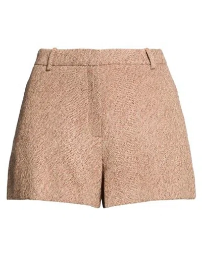 Alysi Crème Woman Shorts & Bermuda Shorts Light Brown Size 6 Virgin Wool In Neutral