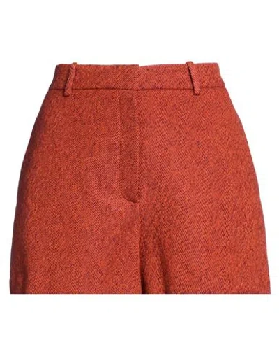 Alysi Crème Woman Shorts & Bermuda Shorts Rust Size 4 Virgin Wool In Brown