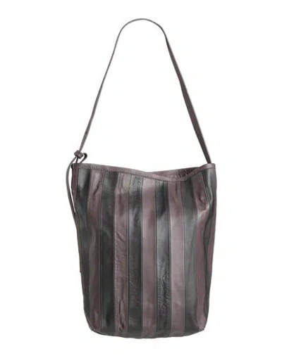 Alysi Crème Woman Shoulder Bag Dark Brown Size - Cow Leather