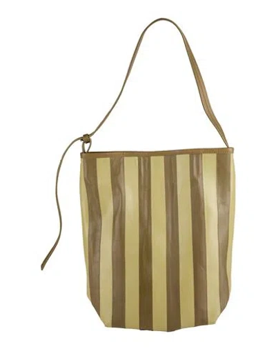 Alysi Crème Woman Shoulder Bag Military Green Size - Cow Leather