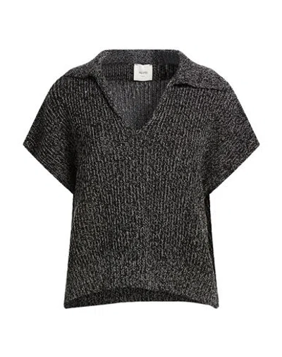 Alysi Crème Woman Sweater Black Size M Cotton