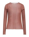 Alysi Crème Woman Sweater Chocolate Brown Size L Cotton, Polyamide