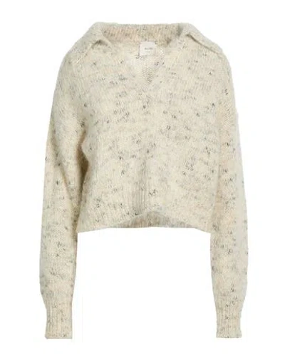 Alysi Crème Woman Sweater Cream Size M Wool, Virgin Wool, Cotton In Neutral