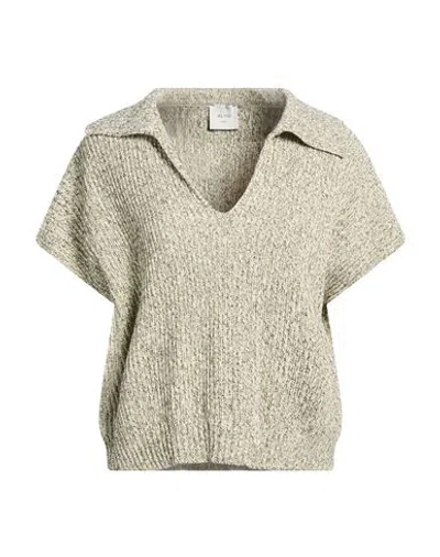 Alysi Crème Woman Sweater Ivory Size L Cotton In White