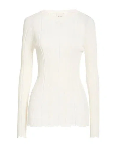 Alysi Crème Woman Sweater Ivory Size M Cotton, Polyamide In White