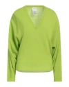 Alysi Crème Woman Sweater Lime Green Size M Wool, Cashmere In Green