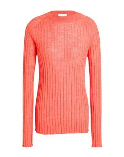 Alysi Crème Woman Sweater Orange Size L Acrylic, Merino Wool, Viscose