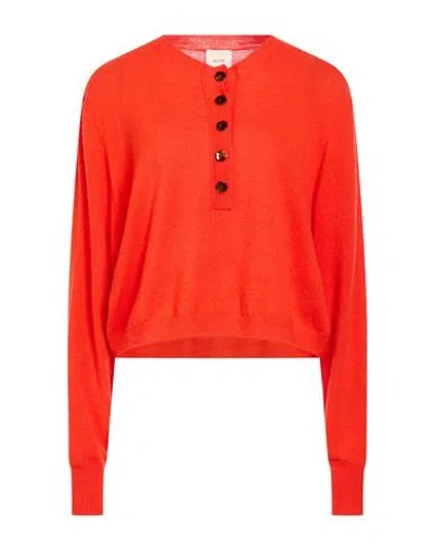 Alysi Crème Woman Sweater Tomato Red Size Xl Merino Wool, Cashmere