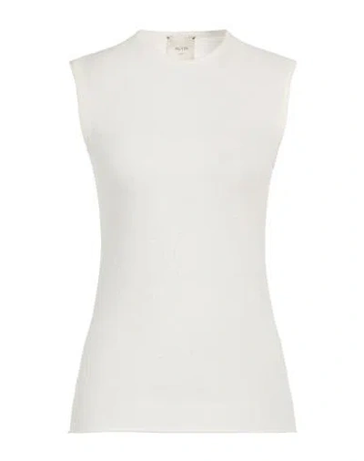 Alysi Crème Woman T-shirt Ivory Size 10 Cotton, Polyamide, Elastane In White