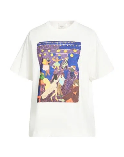 Alysi Crème Woman T-shirt Off White Size L Cotton In Neutral