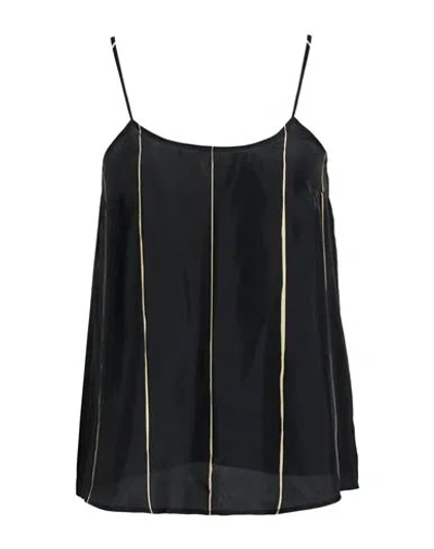 Alysi Crème Woman Top Black Size 10 Silk