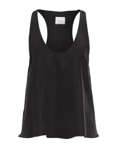 Alysi Crème Woman Top Black Size 4 Silk