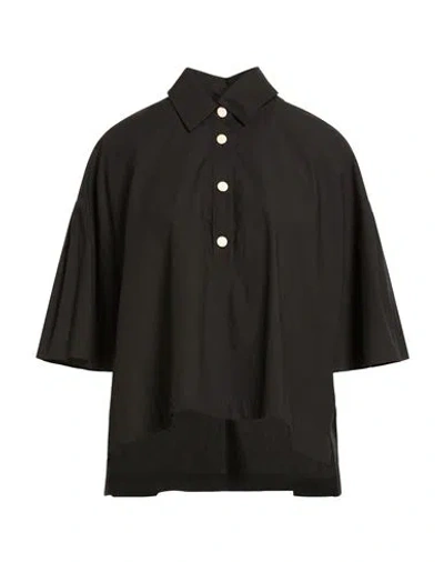 Alysi Crème Woman Top Black Size 6 Cotton