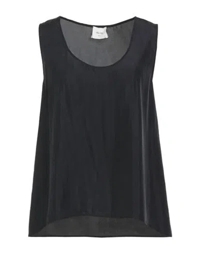 Alysi Crème Woman Top Black Size 8 Silk