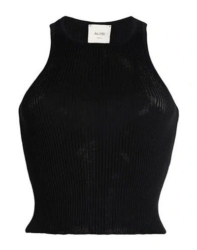 Alysi Crème Woman Top Black Size L Cotton