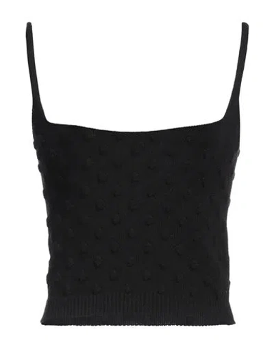Alysi Crème Woman Top Black Size M Cotton