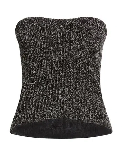 Alysi Crème Woman Top Black Size M Cotton