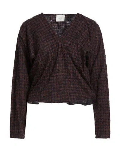 Alysi Crème Woman Top Chocolate Brown Size 0 Cotton