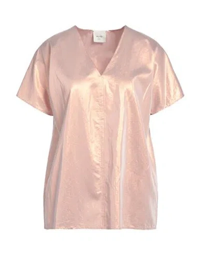Alysi Crème Woman Top Copper Size 6 Viscose, Polyester In Orange