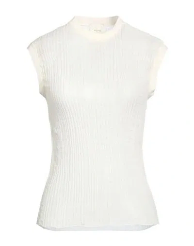 Alysi Crème Woman Top Ivory Size 4 Virgin Wool, Silk, Polyamide In White