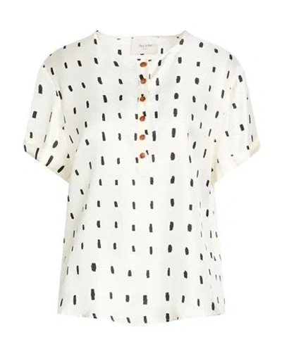Alysi Crème Woman Top Ivory Size 6 Silk In White