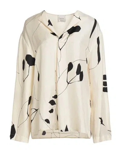 Alysi Crème Woman Top Ivory Size 6 Silk In Neutral