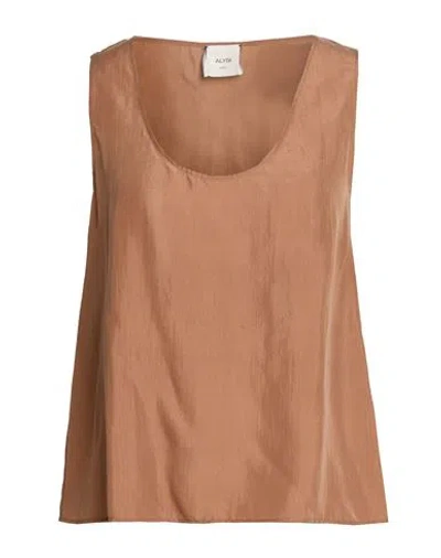 Alysi Crème Woman Top Light Brown Size 4 Silk