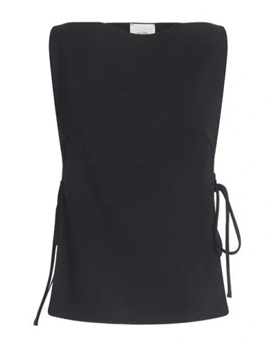 Alysi Crème Woman Top Midnight Blue Size 8 Virgin Wool