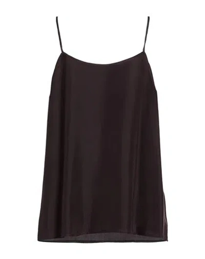 Alysi Crème Woman Top Plum Size 8 Silk In Purple