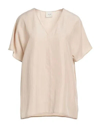 Alysi Crème Woman Top Sand Size 6 Silk In Neutral