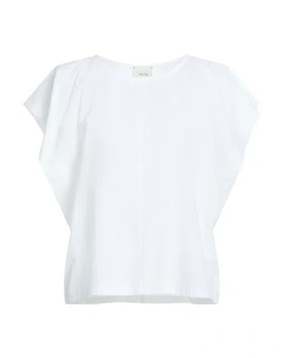 Alysi Crème Woman Top White Size 8 Cotton