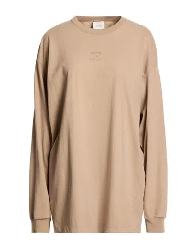 Alysi Crème Woman T-shirt Blush Size S Cotton In Brown