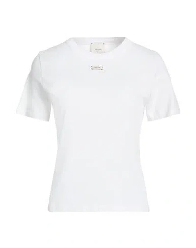Alysi Crème Woman T-shirt White Size L Cotton
