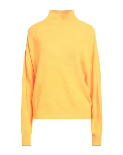 Alysi Crème Woman Turtleneck Orange Size M Wool, Cashmere, Polyester