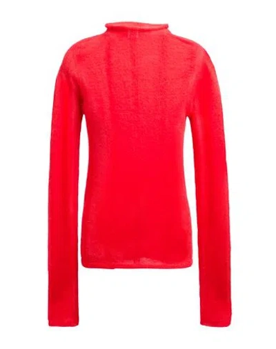 Alysi Crème Woman Turtleneck Red Size S Mohair Wool, Polyamide, Merino Wool