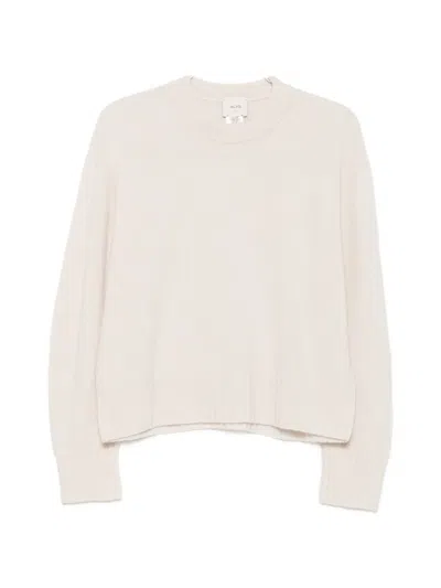 Alysi Crew-neck Ribbed-trim Sweater In Neutral