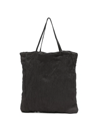 Alysi Crinkled-effect Tote Bag In Black