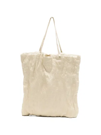 Alysi Crinkled-effect Tote Bag In Neutral