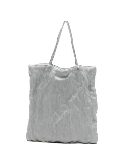 Alysi Crinkled-effect Tote Bag In Silver